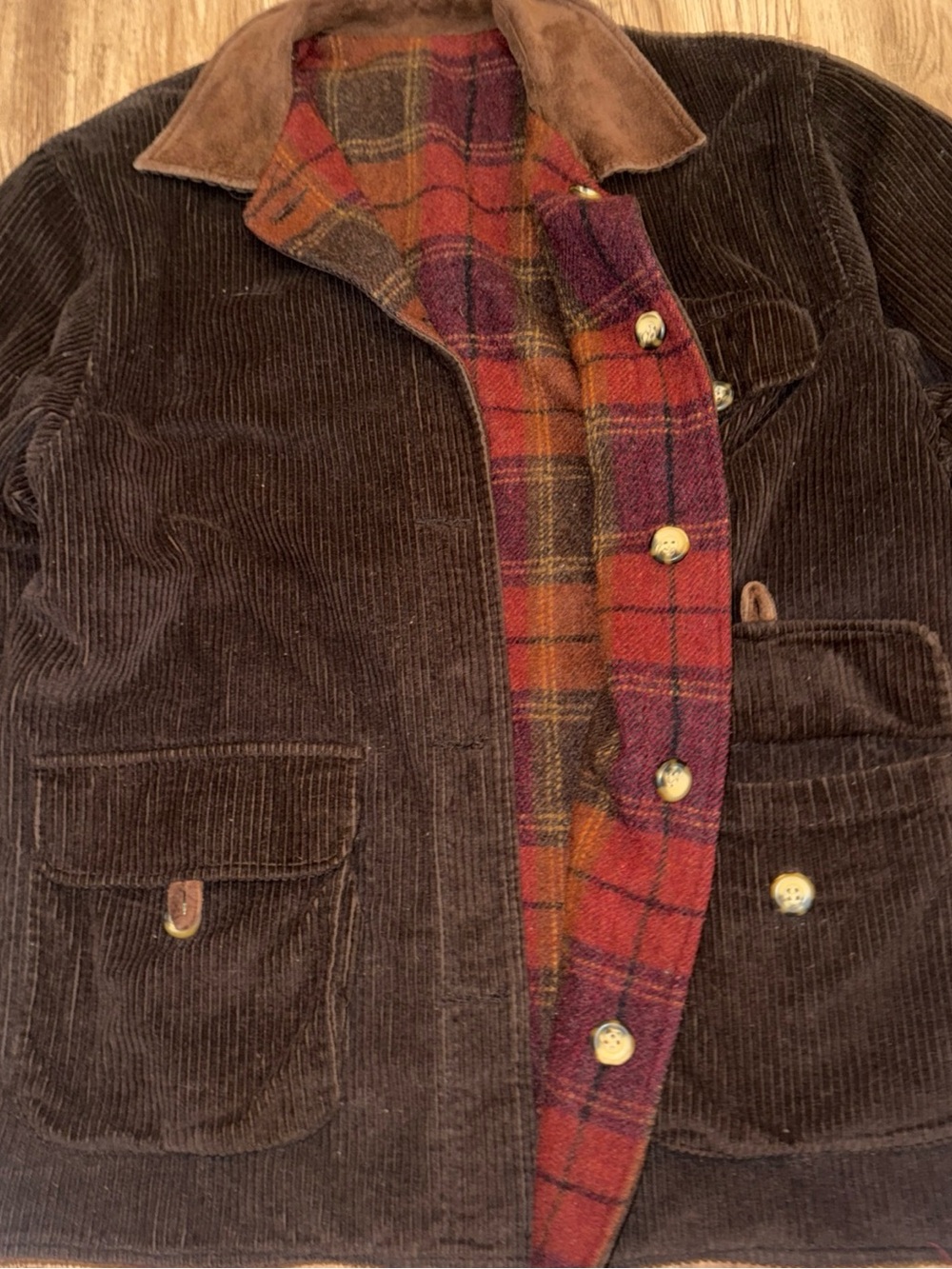 Vtg Braetan Reversible Chore Coat Women's M Blanket Lined Barn 90s Heritage